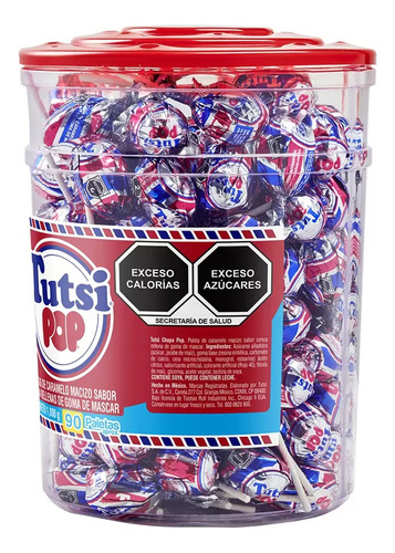 Tutsi Pop Paletas De Caramelo 90 Pzas Msi