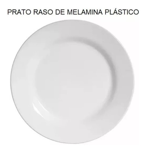 Prato Refeição 28 Cm Melamina Plástico Resistente