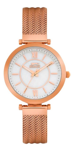 Reloj Slazenger Dama-sl.09.6157.3.03 Correa Oro Rosa Bisel Oro Rosa Fondo Bordó