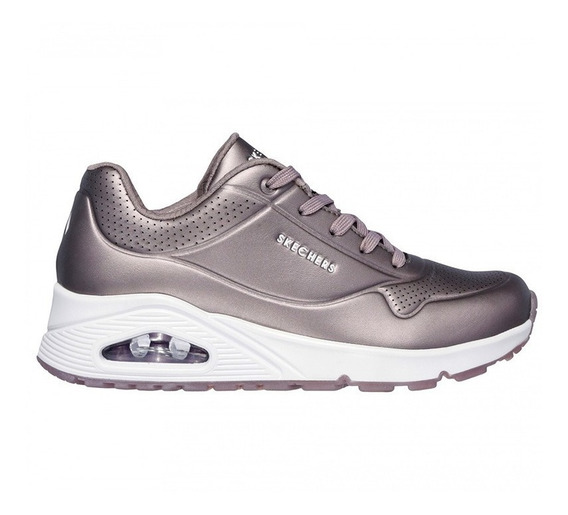 skechers lace up sneakers mujer dorados