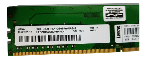Memória Ram Ddr4 Hana 8gb 3200mhz Verde Desktop (Usado)