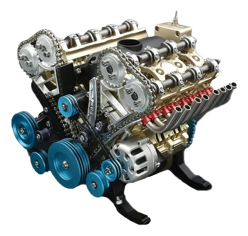 Ic Modelo De Motor Automóvil Totalmente Metálico 8 Cilindros