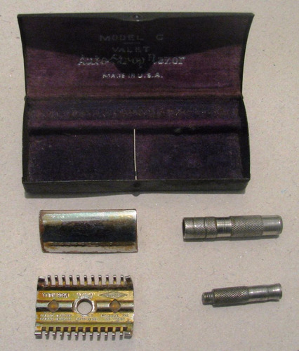 Maquina Afeitar Antigua Gillette Modelo C Con Caja Metal Usa