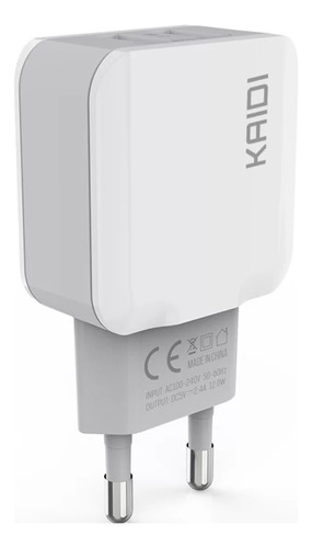 Carregador Turbo tipo C - Kaidi Kd-301C - 2 saídas USB