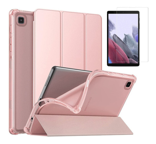 Case Moko Para Galaxy Tab A7 Lite 8.7 T220 T225 + Glass Rose