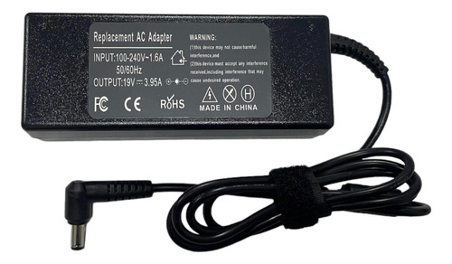 Cargador Portatil Para Hp Toshiba 19v 3.95a 75w 5,5x2,5 Mm