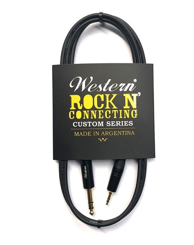 Imagen 6 de 10 de Cable 1,5m Audio Trs Mini Plug - Plug 6,5 Western Miniptrs15