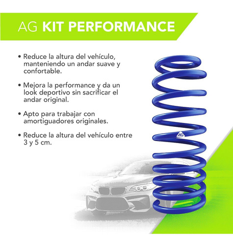Imagen 3 de 7 de Resortes Ag Kit Deportivos Chevrolet Tornado 1.8l