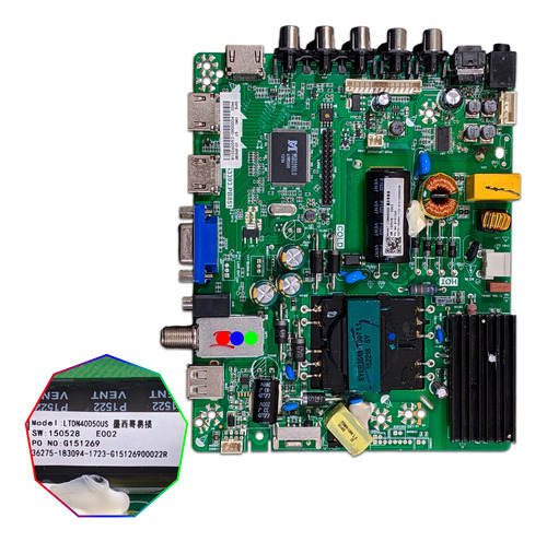 Mainboard Hisense 40h3b1 / Ltdn40d50us / Tp.ms3393.pb851 -nv