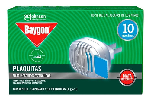 Insecticida En Láminas Baygon Aparato Y 10 Piezas