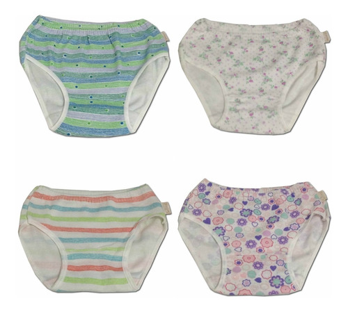 Pack 12 Bombachas Nena Jaliné 4a12 Años Ropa Intrior X Mayor