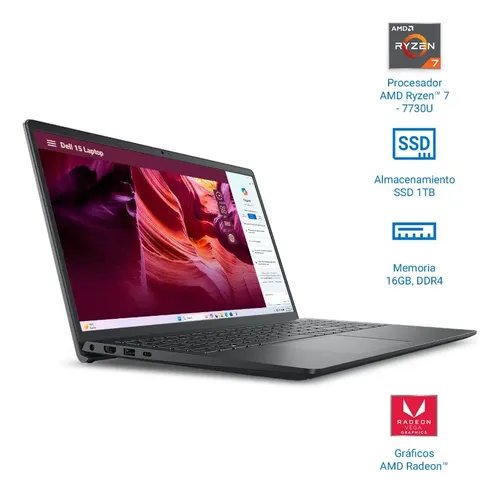 Notebook Dell Dc15255 15.6 Amd Ryzen 7 7730u 16 Gbram 1 tbssd