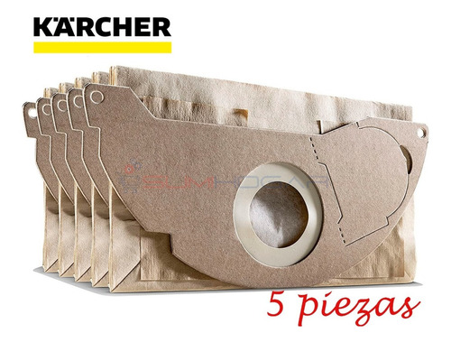 Imagen 1 de 1 de Pack 5 Bolsas Repuesto Aspiradora Karcher Mv2 / Wd2