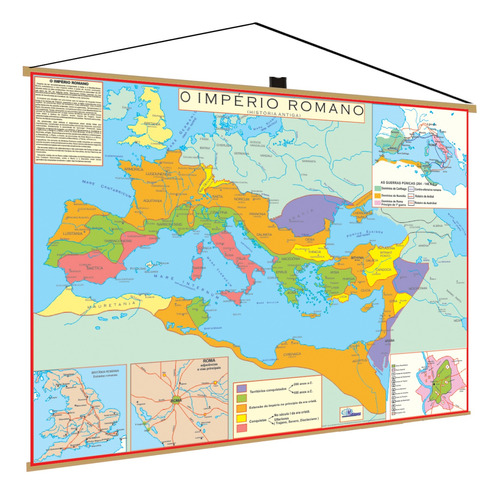 Mapa Império Romano Guerras Púnicas Roma Banner História