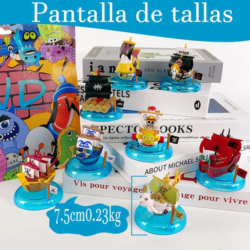 8 Figuras One Piece Barco Mini Thousand Sunny Y Going Merry