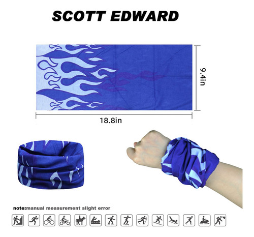 9pcs Headbands Headwear Elástico Magia Bufanda Bandana
