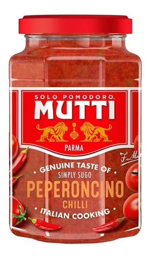 Salsa De Tomate Mutti Con Peperoncino 400 Gr.