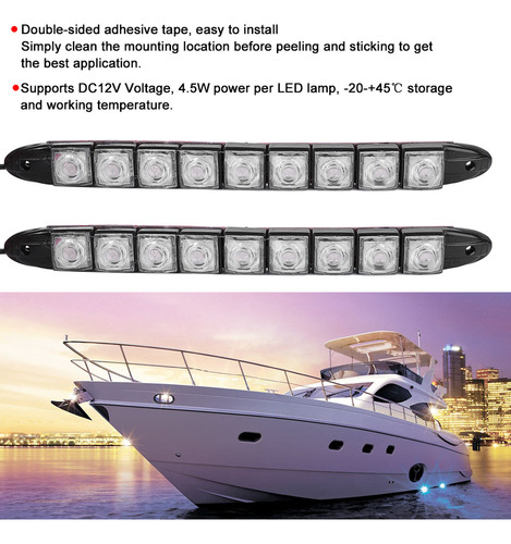 Par De Barras De Luz Led Dc12v 4.5 W Ip66 Signal Bow Strip