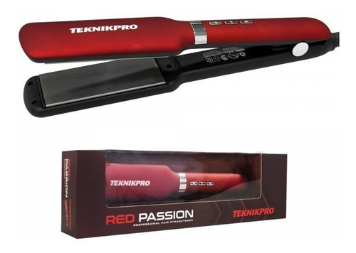 Plancha Pelo Húmedo Seco Red Passion - Teknikpro