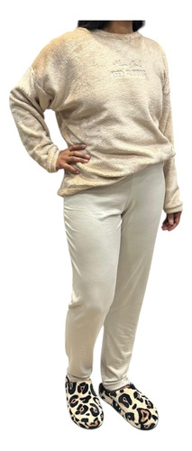 Pijama Manga Larga Invierno Corderito Glitter So Glow 11749
