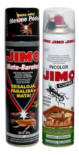 Kit 1 Spray Mata Baratas Aranhas 300ml E 1 Cupinicida 400ml