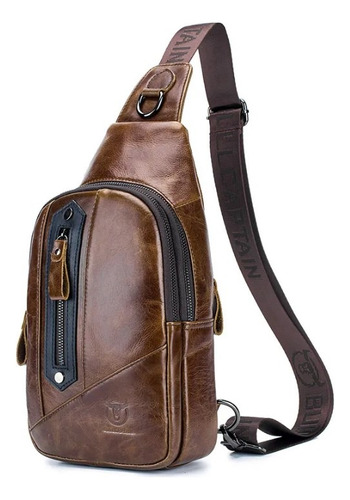  Bolso Bandolera De Cuero Marca Bullcaptain Modelo Xb126