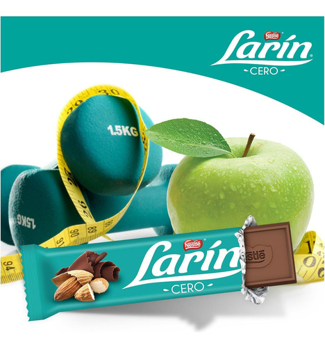 15 Chocolates Larin Cero Con Trozos De Almendra Diabeticos