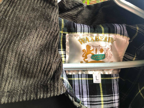 Imagen 5 de 8 de Campera Inglesa Auténtica De Hilo Encerado. Talle L Verde.