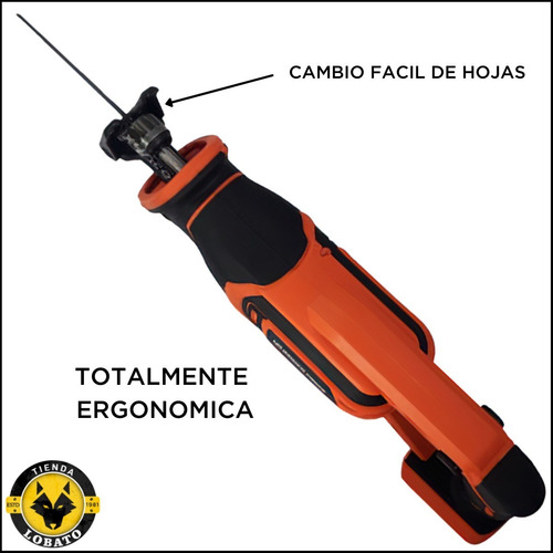 Imagen 9 de 10 de Sierra Sable Inalambrica Con Batería Recargable 18v Dowen