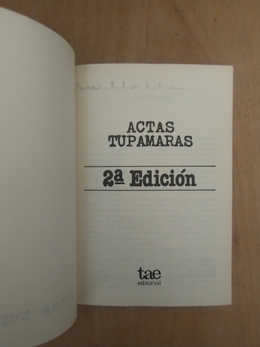 La Tregua Armada Y Actas Tupamaras - Eleuterio Huidobro (Usado)