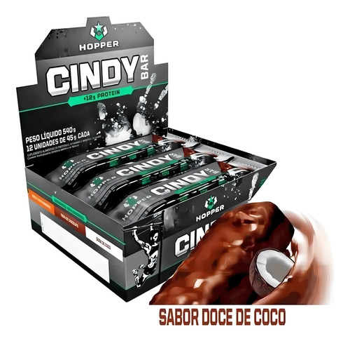 Suplemento Em Barra De Cereais Hopper De Proteína Sabor Doce De Coco Em Caixa De 540g 12 Un