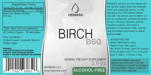 Abedul Sin Alcohol A Base De Hierbas Extracto De Tintura