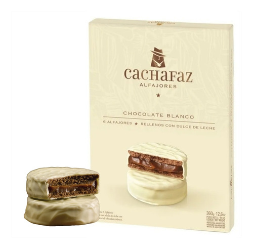 Alfajor Blanco Cachafaz X 6u - Cotillón Waf