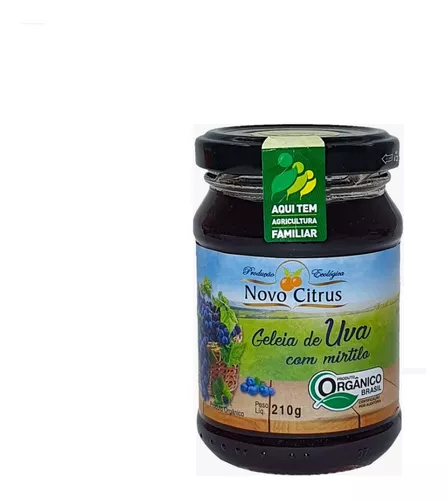 Geleia de Uva Orgânica Sem Açúcar 275g - Novo Citrus