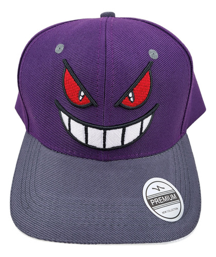 Boné Pokemon Gengar - Elegância Ajustável Com Bordado Exclus