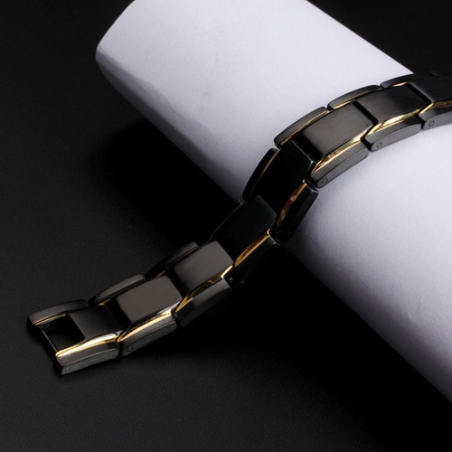 Imagen 3 de 6 de Pulsera Brazalete Magnético Acero Inoxidable Terapia Imanes