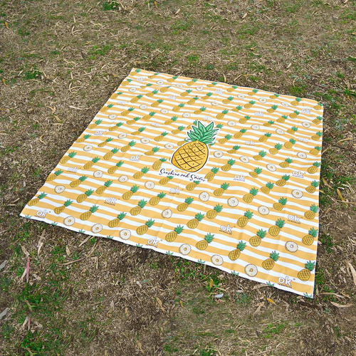 Imagen 5 de 7 de Lona Playera Lona Picnic Con Bolsa 140x140 Sunshine Ananá