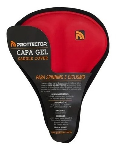 Imagem 3 de 3 de Capa De Gel Bike Ciclismo Bicicleta Prottector Vermelho
