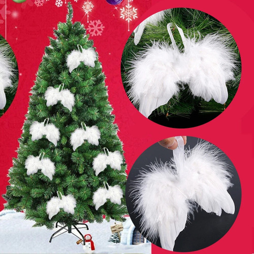 10pcs Angel Blanco Vintage Decoraciones De Árbol De Navidad