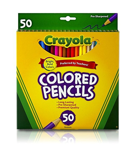 Lápices De Colores Crayola, 50 Count, Adulto Colorear