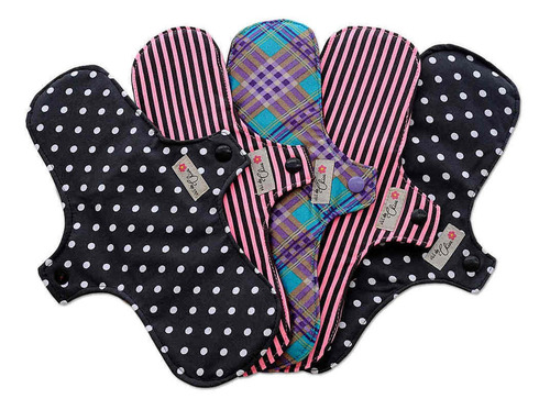 Imagem 1 de 2 de Kit 5 Absorvente De Pano Vai De Chica - Noturno