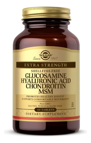 Glucosamina, Acido Hialuronico, Condroitina Y Msm Solgar