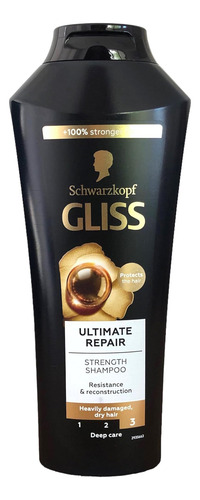 Gliss Shampoo Ultimate Repair 13,6 Onças (400ml)