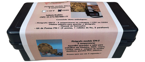 Pirógrafo Palante Em-5 Standart - 2 Temperaturas - 220 V