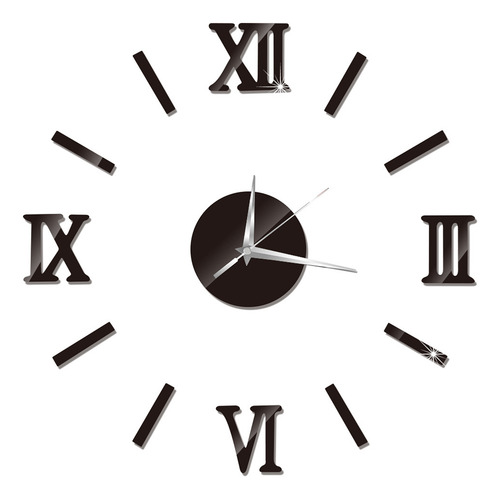 Para Reloj De Pared 3d Diy Black Decoive Para Espacios De