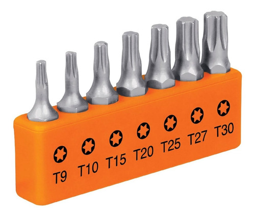 Juego De 7 Puntas Torx Combinadas Largo 1  Truper Expt 17795