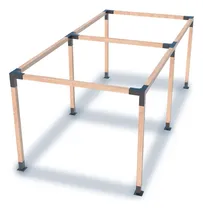 Comprar Kit Soportes De Pergola Exterior Jardin 2 Modulo Suelo 3p