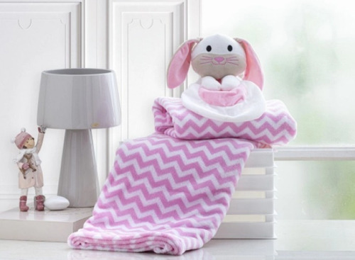 Manta De Bebê Com Naninha Pelúcia Corttex