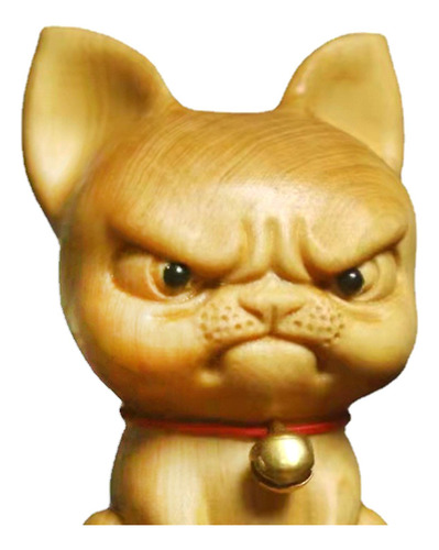 Estatua De Perro De Madera Tallada Estatuilla De Animal