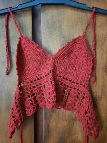 Top Tejido Al Crochet